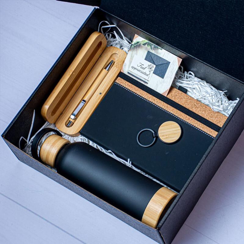 Woodbase side gift set with pen case